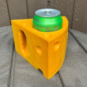 Cheese-Head Beer Cozy